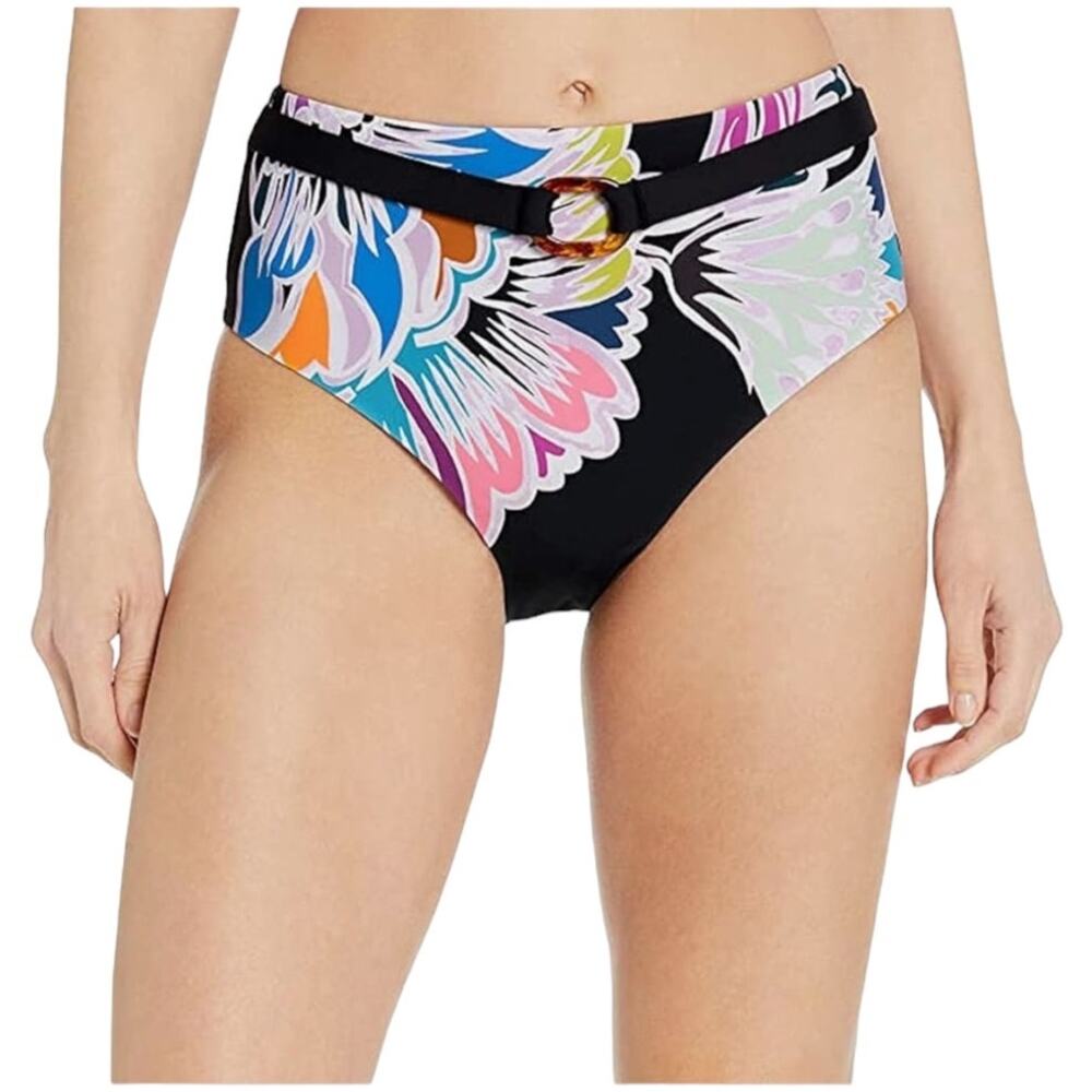 Trina Turk NWT Seychelles High Waist Floral Print Bikini Bottoms Size 4